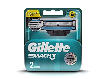 GILLETTE MACH 3 RAZOR BLADE CARTRIDGES 2PC