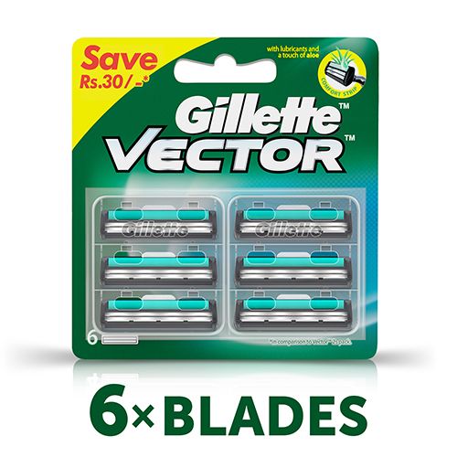 GILLETTE GURD RAZOR WITH 6 CARTRIDGES 1PC