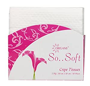 ORIGAMI SO SOFT 2 PLY CREPE TISSUES 30*30 CM 50PC