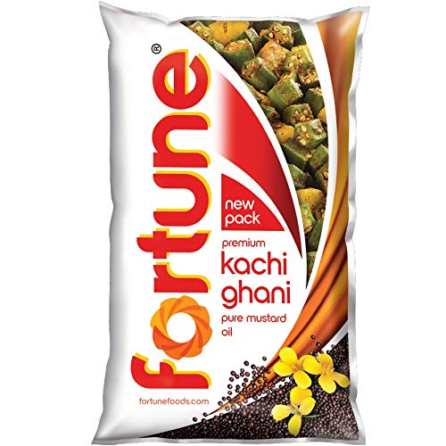 FORTUNE KACHI GHANI MUSTARD OIL POUCH 1L