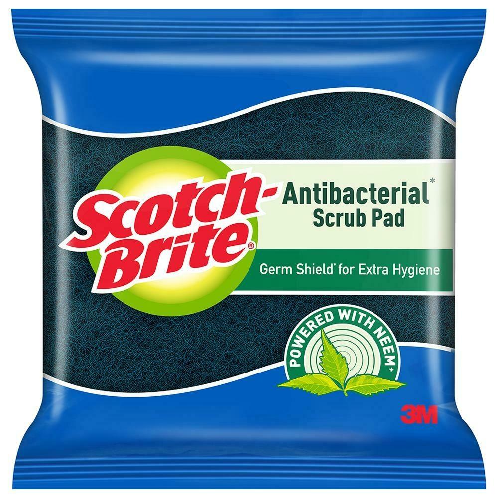 SCOTCH BRITE 2.75IN*4 IN ANTIBACTTERIAL SCRUB PAD 3PC