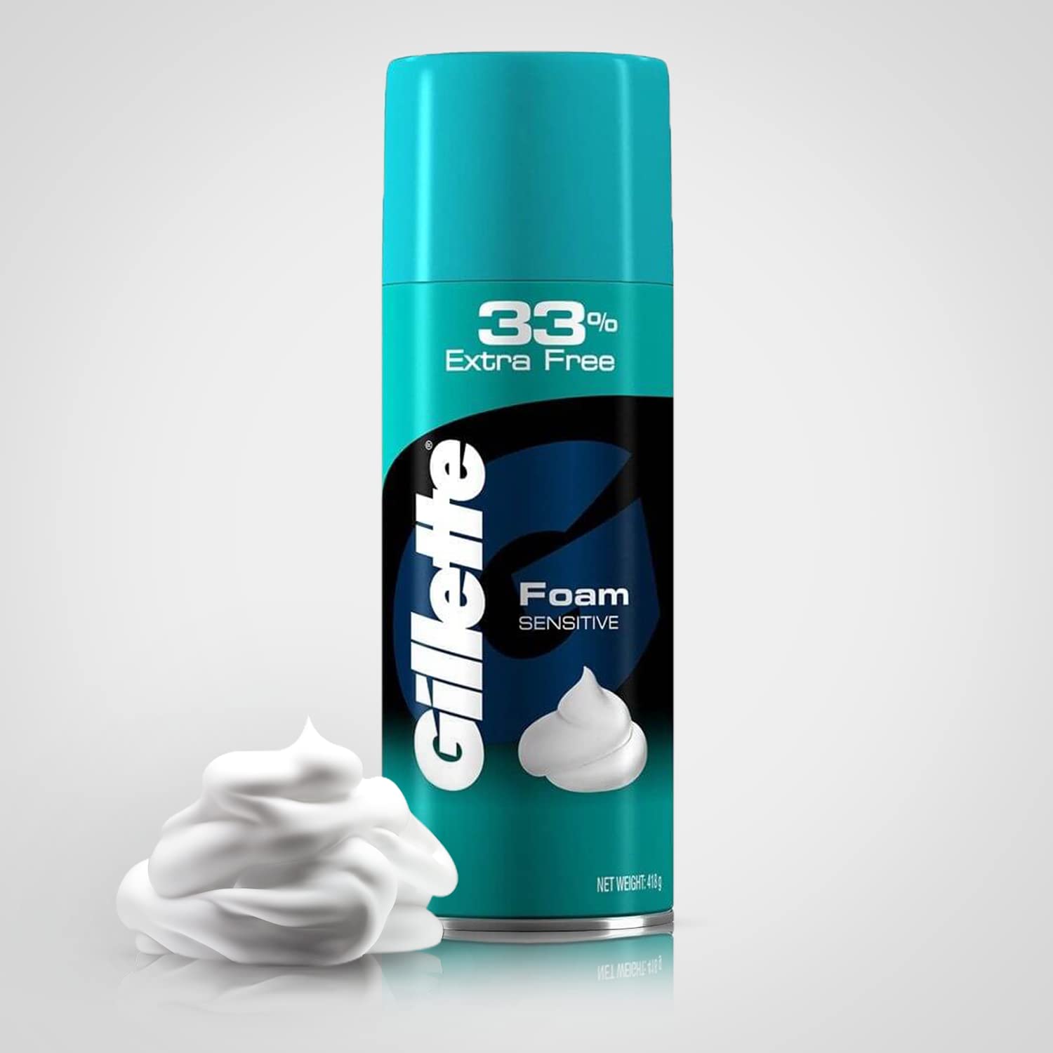 GILLETTE SENSITIVE SHAVE FOAM 418GM