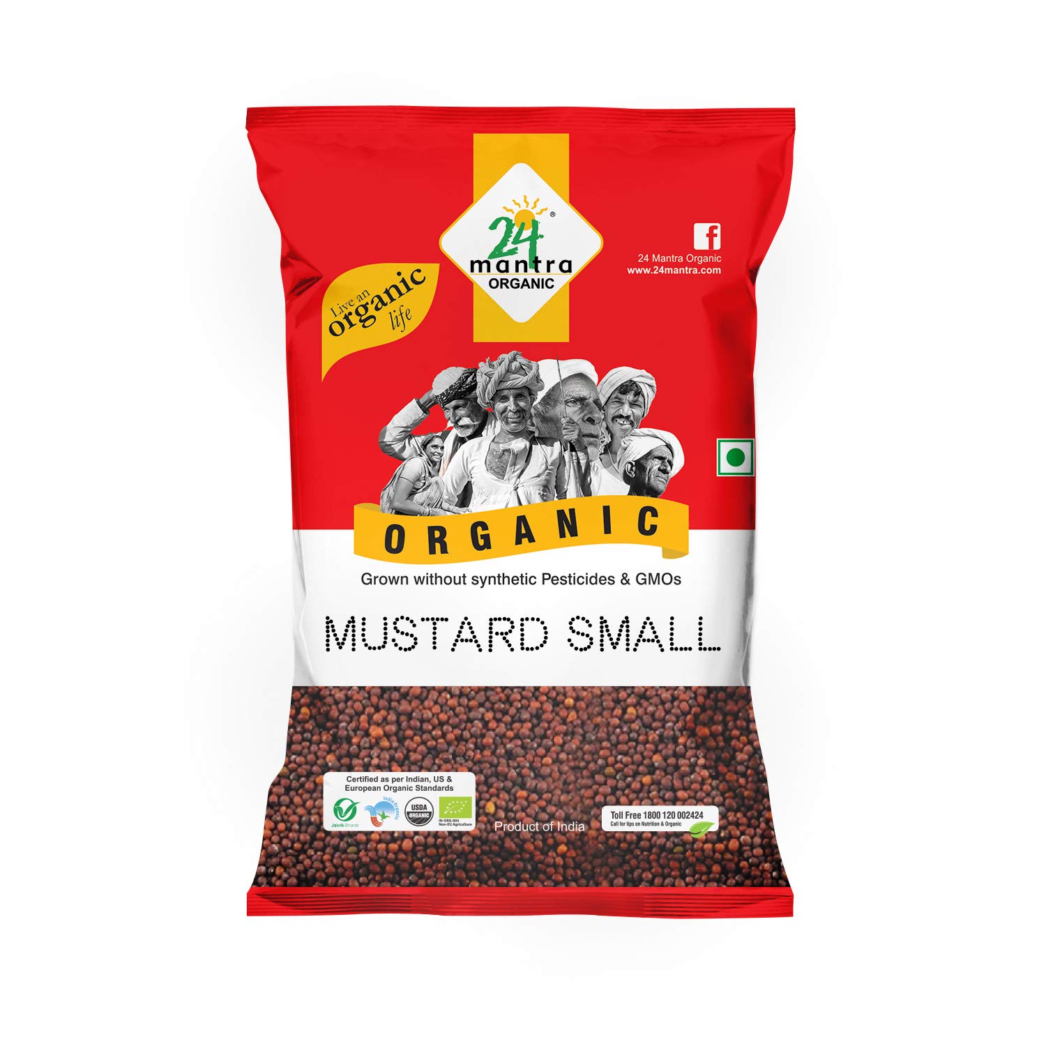 24 MANTRA ORGANIC SMALL MUSTARD WHOLE 100GM