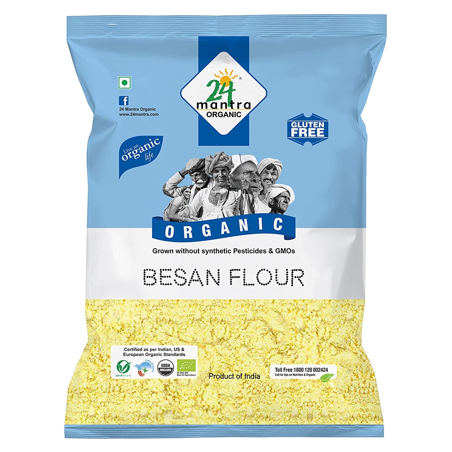 24 MANTRA ORGANIC BESAN FLOUR (500 GRM)