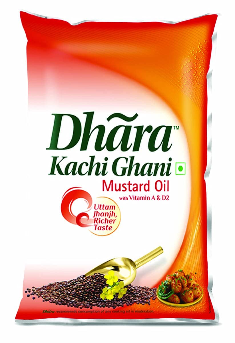 DHARA KACHI GHANI MUSTARD OIL POUCH 1L